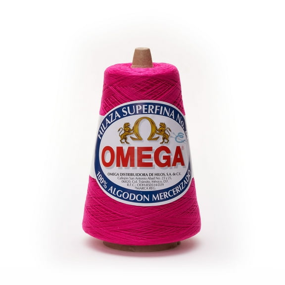 SUPERFINA NO.20 [240grs] by Omega - 100% Mercerized Cotton Yarn ideal for Fine Crochet - Color: 18 - Fushcia 238