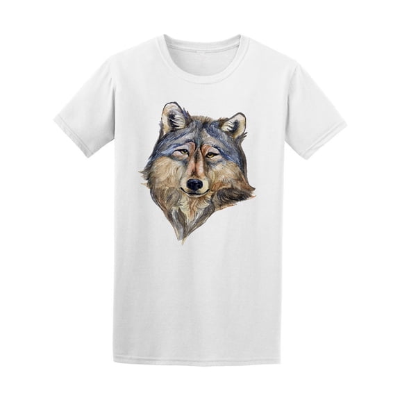Wolf Head In Watercolor Style Tee Men's -Image by Shutterstock