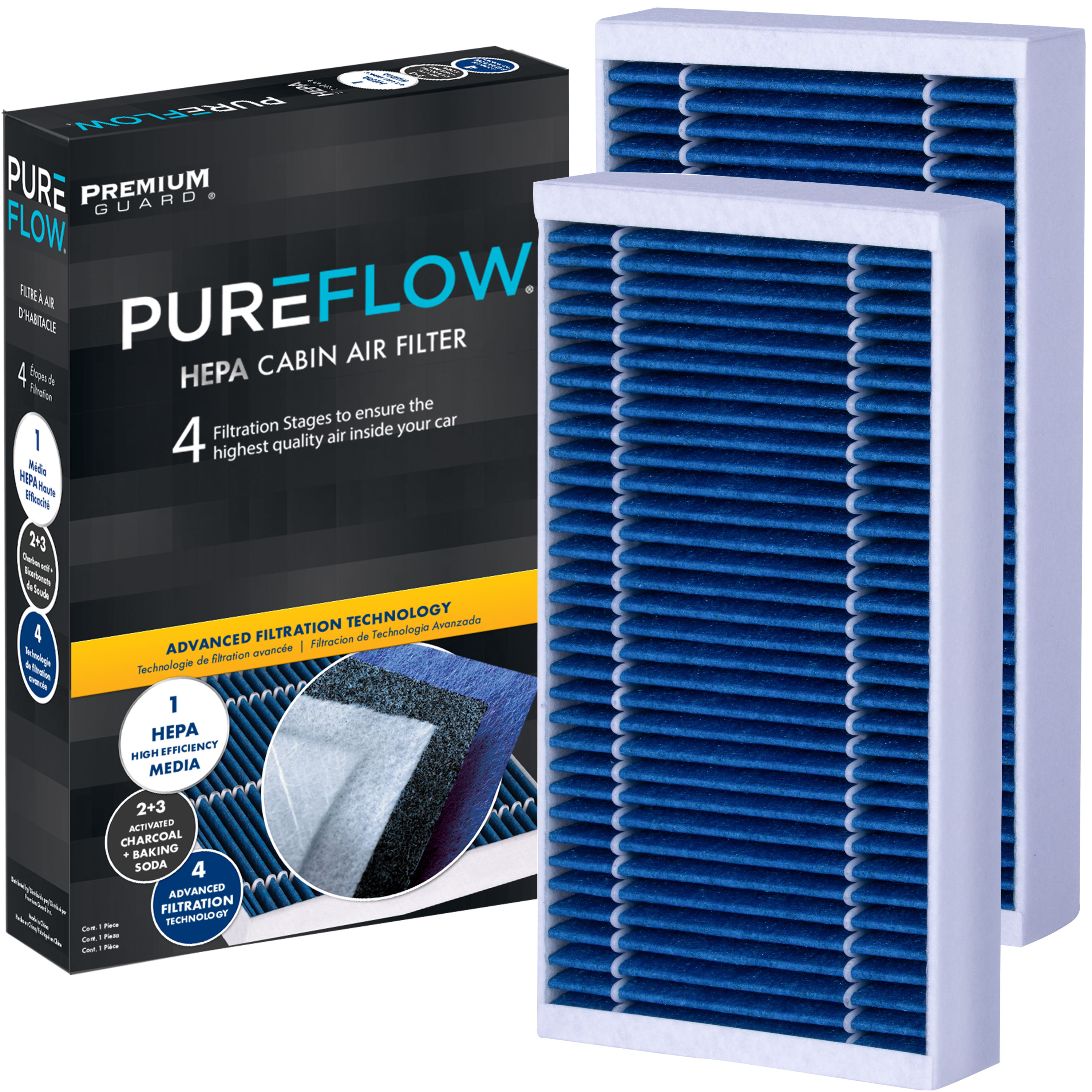 PUREFLOW PC9376HX HEPA Cabin Air Filter | Fits 2006-2011 Mercedes-Benz ML350 3.5L; 2007-2012 GL450 4.7L; 2006-2013 R350 3.5L; 2008-2012 GL550 5.5L