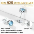 thumbnail image 4 of ChicSilver 925 Sterling Silver Stud Earrings for Women 5mm Round Brilliant Crown Birthstone Birthday Party Prom Jewelry Gift, 4 of 10