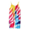 thumbnail image 3 of gljltg Girls Toddler Kids Baby Girls Strap Tie Dyed Romper Jumpsuit Outfits 1-6Y, 3 of 9