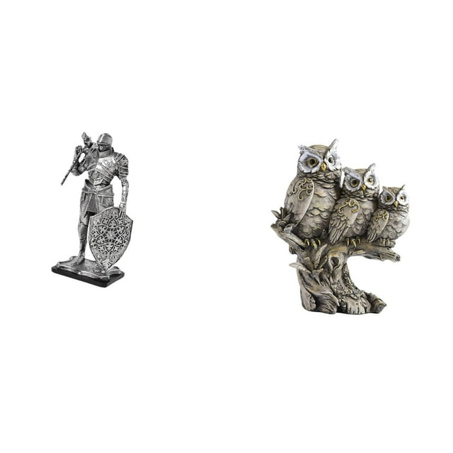 Escultura Abstracta De Caballero Y Búho De Resina Nórdica, Estatua De Animal Moderna, Adorno Para Escritorio, Oficina, Mesa, Armario, Entrada, Decoración.