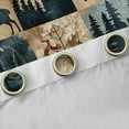 thumbnail image 4 of Manfei Rustic Deer Moose Curtains Pack of 2 (42x84 Each), Vintage Patchwork Curtains Blackout, Farmhouse Cabin Wildlife Bedroom Curtains, Window Curtains Bedroom Decor, 4 of 6