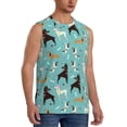 thumbnail image 2 of Balery Cute Dog Camisetas sin mangas para hombre, absorbe la humedad y protege contra el mal olor.-Medium, 2 of 7