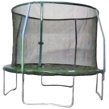 10' Round Trampoline With Steel Flex Enclosure