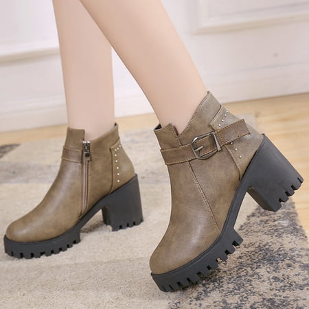 

New Years Eve Outfit Womens Boots Shoes Winter Snow Boots For Womenwomen Ladies Short Boots Zipper Ankle Boots Single Shoes Gifts For Women Her Birthday Gifts For Women