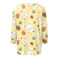 thumbnail image 5 of Shirts for Women Easter Loose 3/4 Sleeve Tunic Tops Funny Bunny & Egg Printed T-Shirts Holiday Crew Neck Blouses Casual Three Quarter Length Pullover Hot Pink 3XL, 5 of 6