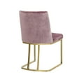 thumbnail image 5 of Meridian Furniture Heidi Pink Velvet Dining Chair (Set of 2), 5 of 5
