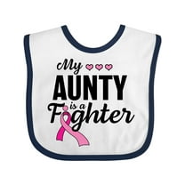 Inktastic Breast Cancer Awareness My Aunty is a Fighter Boys or Girls Baby Bib