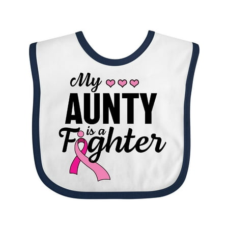 

Inktastic Breast Cancer Awareness My Aunty is a Fighter Gift Baby Boy or Baby Girl Bib