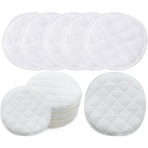 Cotton Nursing Breast Pads,Happon 24 Pcs Reusable Breast Pads for Breastfeeding,Highly Absorbent Washable Pads for Breastfeeding