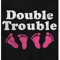 thumbnail image 2 of Double Trouble Expecting Twins Women's Maternity T Shirt Tee Brisco Brands M, 2 of 7