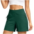 thumbnail image 3 of Tqcoqu Women's Hiking Shorts with Zipper Pockets,Lightweight Quick Dry Golf Shorts for Women Athletic Walking,Army Green Women's S-XXL, 3 of 8