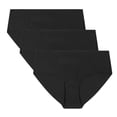 thumbnail image 1 of UNDER ARMOUR Hipster para mujer, pack de 3 – Pure Stretch No Show Hipster, slips, elásticos, lisos Negro XS (X-Small), 1 of 7