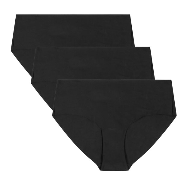 UNDER ARMOUR Hipster para mujer, pack de 3 – Pure Stretch No Show Hipster, slips, elásticos, lisos Negro S (Small)