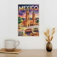 thumbnail image 3 of Guadalajara Vintage City Travel Poster in Watercolor Tones with Historical Architecture Canvas Poster, 3 of 8
