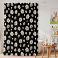thumbnail image 6 of Shower Curtain White Daisy Shower Curtains for Bathroom Decor, Waterproof Polyester Shower Curtain Set with Hooks, Standard Size 72" x 72" Spring Flower Black, 6 of 9