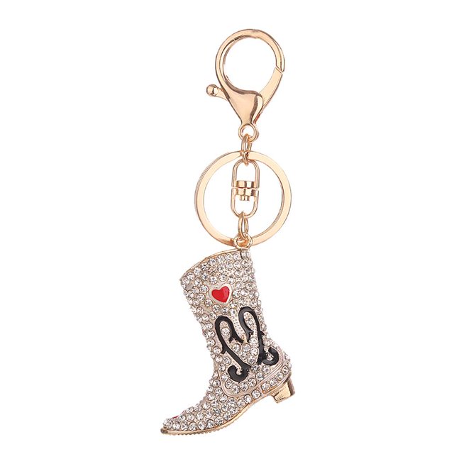 Llavero Creativo con Gancho de Metal Colgante de de Imitación Accesorios de Teléfono Coche Bolsos Bota de plata Yuyangstore Llavero de mujer