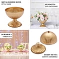 thumbnail image 4 of Efavormart 2 Pack | 4" Gold Metal Ribbed Bowl Style Flower Table Vase, Antique Indoor Outdoor Planter Pot, 4 of 5