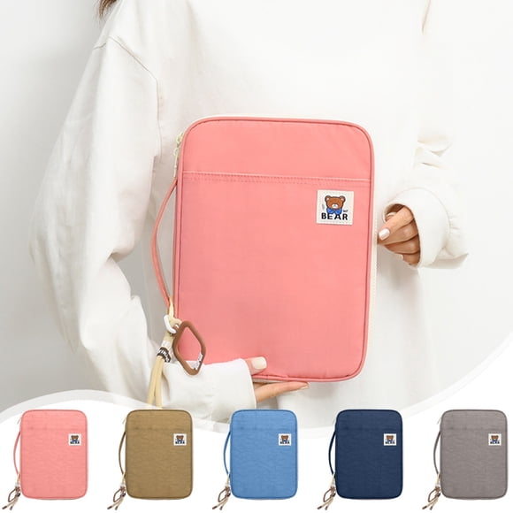Wzzjkit Tablet Sleeve Bag with Multilayer Design for Efficient Storage Compact, Electronics Organizer Tablet Bag for Business Travel, Lightweight Tablet Sleeve for Men and Women