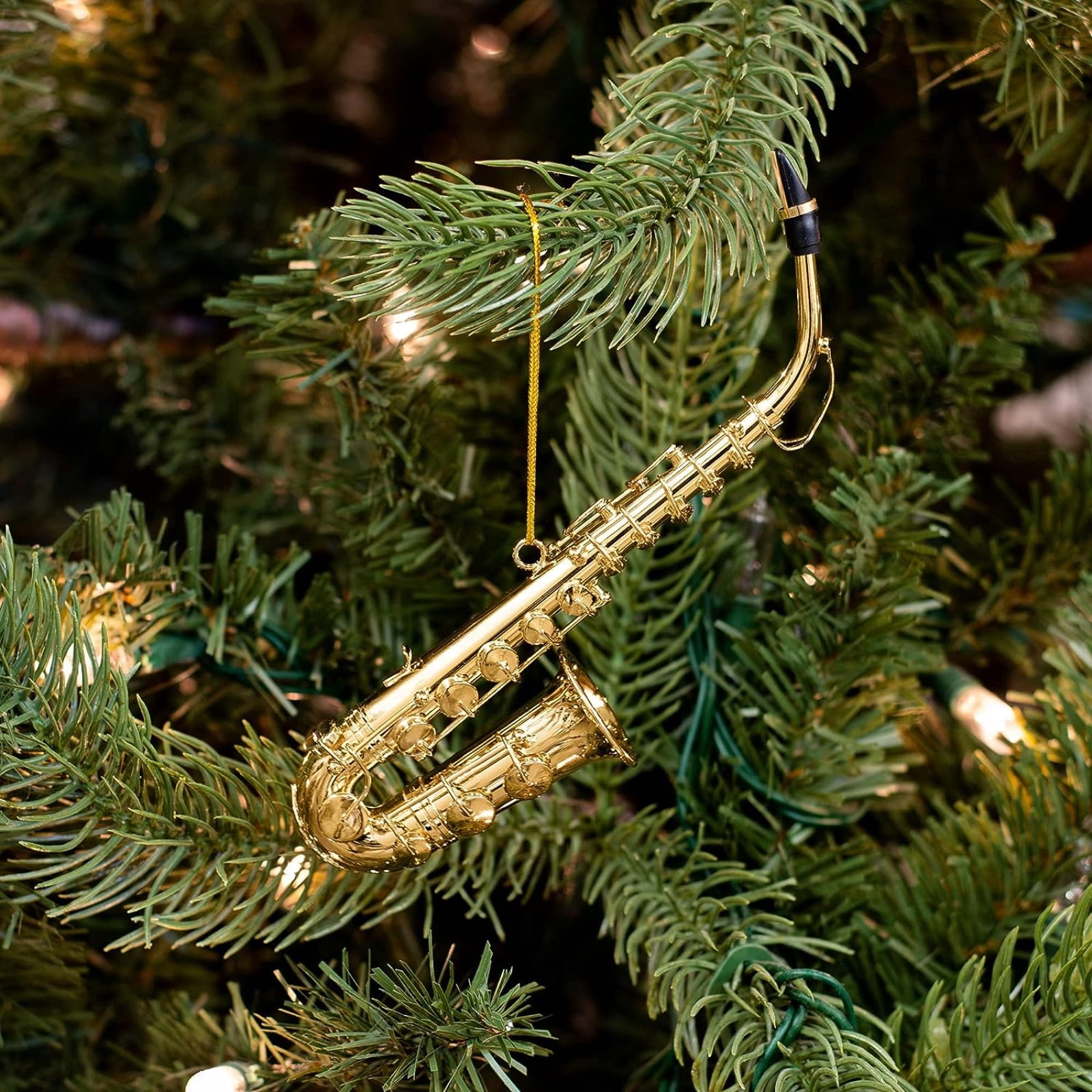 Broadway Gifts Gold Saxophone Christmas Tree Ornament Decoration 4.5 inches