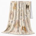 thumbnail image 2 of Canine Breed Collage Pattern, Cozy Pet Portrait Pattern, Warm Flannel Blanket for Living Room and Bedroom, Dog Lovers Valentine's Day Gift, Pet Lover Home Decor, 2 of 7