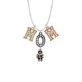 thumbnail image 2 of Delight Jewelry Silvertone Pilgrim Boy Multi-Colored Crystal Mom Charm Necklace, 2 of 5