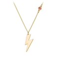 thumbnail image 1 of Lightning Bolt Charm Necklace with Gemstone, 1 of 6