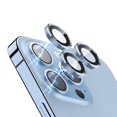 thumbnail image 1 of Htwon Camera Lens Protector Metal Ring Tempered Glass Protective Film for iPhone 13 Pro Max/13 Pro, Blue, 1 of 8