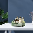 thumbnail image 4 of Caja de almacenamiento de maquillaje, organizador de cosméticos, , contenedor de almacenamiento para lápiz labial, perfume, brocha de , VERDE, 4 of 8