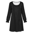 thumbnail image 4 of ATOGUTA Long Sleeve Dress For Girls Crewneck A-Line Fall Casual T-Shirt Dresses Black, Size 5T-15, 4 of 7