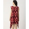 thumbnail image 4 of Moomaya Round Neck Sleeveless Printed Rayon Top - Women's Asymmetric Top, 4 of 9