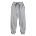 thumbnail image 2 of FSYBOA Girls Sweatpants with Pockets, Drawstring Relaxed Fit Casual Elastic Bottom Kids Fall Joggers Pants Gray Size 7-8T, 2 of 8