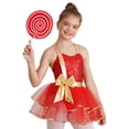 thumbnail image 3 of Ocealan Kids Girls Sequined Ballet Tutu Dress Christmas Clothes Ms.Santa Dress Dance Dress Leotards Red 10, 3 of 7
