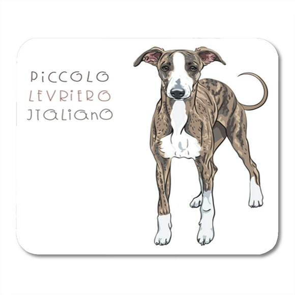 JSDART Brown Amused Dog Breed Italian Greyhound The Red Mousepad Mouse Pad Mouse Mat 9x10 inch