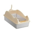 thumbnail image 4 of Caja de arena abierta, bandeja de arena para mascotas, suministros para mascotas, bandeja de arena para gatos, bandeja de arena para gatos pequeños y Caqui, 4 of 8