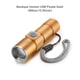 thumbnail image 3 of Yuarrent Linterna de aleación de aluminio portátil IPX6 resistente al agua alimentada por con para comprobar dinero al aire libre Iluminación novedosa Oro 395nm Yuarrent HA074228-02, 3 of 6