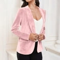 thumbnail image 6 of TKLPEHG Velvet Blazer Jackets for Women Long Sleeve Vintage Suits Jackets Office Work Open Front Cardigan Blazer Coats (Pink,XXL), 6 of 8