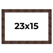 23x15 Frame Brown Burl Real Wood Picture Frame Width 1.625 Inches | Interior Frame Depth 0.5 Inches