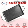 thumbnail image 7 of Alpine Cuisine Aluminum Marble Double Griddle Pan 11x19in with Metal Handles | Heavy Nonstick Coating & Heat Resistant | Gas Stove Griddle for Cookware & Serving Pancakes, Hand Wash, 7 of 7