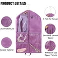 thumbnail image 4 of Numjaw Garment Bag,40 inch Garment Bags for Hanging Clothes,Waterproof Hanging Garment Bags,Garment Bags for Travel Storage(Purple), 4 of 7