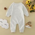 thumbnail image 4 of AWZXDE Girls Pullover Rompers Light Gray Sports Theme Long Sleeve Pullover Romper Easy Change Baby Girls Outfit White - 9-12 Months, 4 of 7
