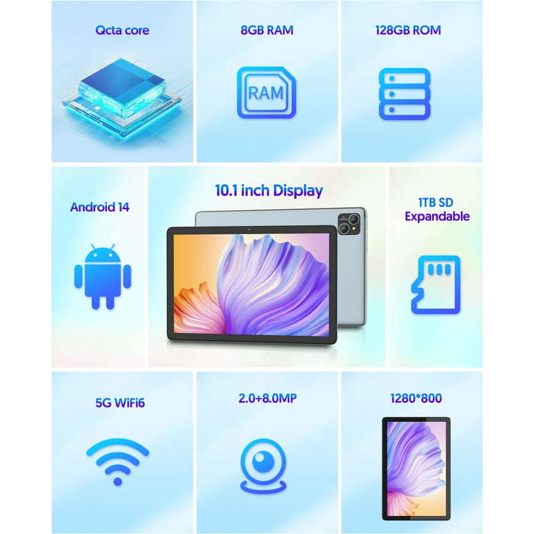 Android 13 Tablet, 10 inch, Quad-Core CPU, 8GB RAM, 128GB Android 13 Tablet, 10 inch, Quad-Core CPU, 8GB RAM, 128GB