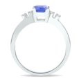 thumbnail image 2 of SZUL Women's Tanzanite and Diamond Sparkle Ring in 10K White Gold, 2 of 5