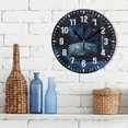 thumbnail image 3 of Yayeee 10" Wall Clock Battery Operated Quartz Round Silent Non-Ticking Home Decor, Window Earth, 3 of 6