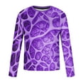 thumbnail image 4 of Blusas y camisas de manga larga con cuello redondo para hombre, blusa informal de manga larga con cuello redondo y estampado., 4 of 5