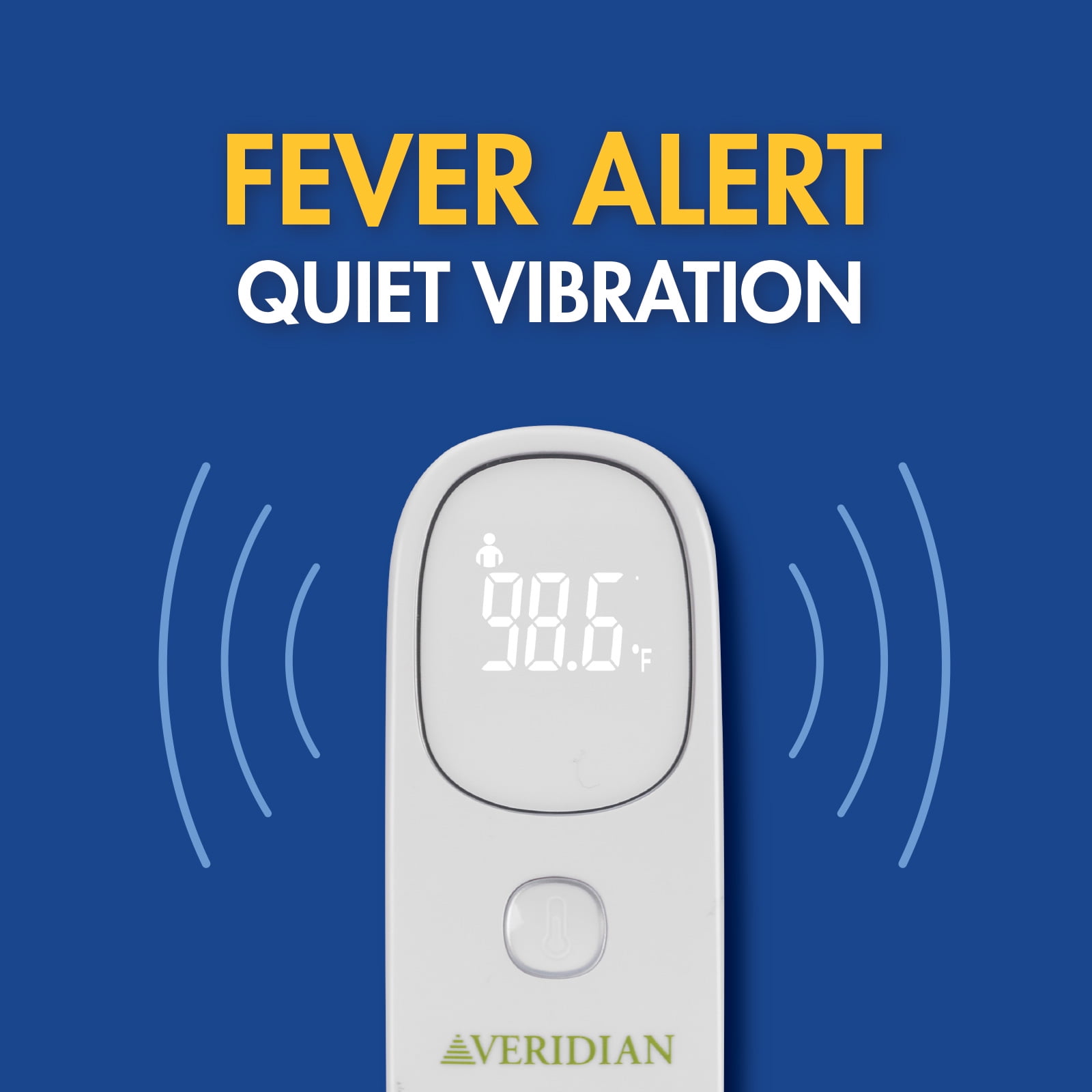 Veridian Infrared Non-Contact Forehead Thermometer, 1-Second Readout, Positioning Sensor