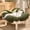 Olive Green, variant on Elevated Cat Bed with Wooden Frame for Large Cats up to 40 lbs, Washable Flower Sofa Navy 22in