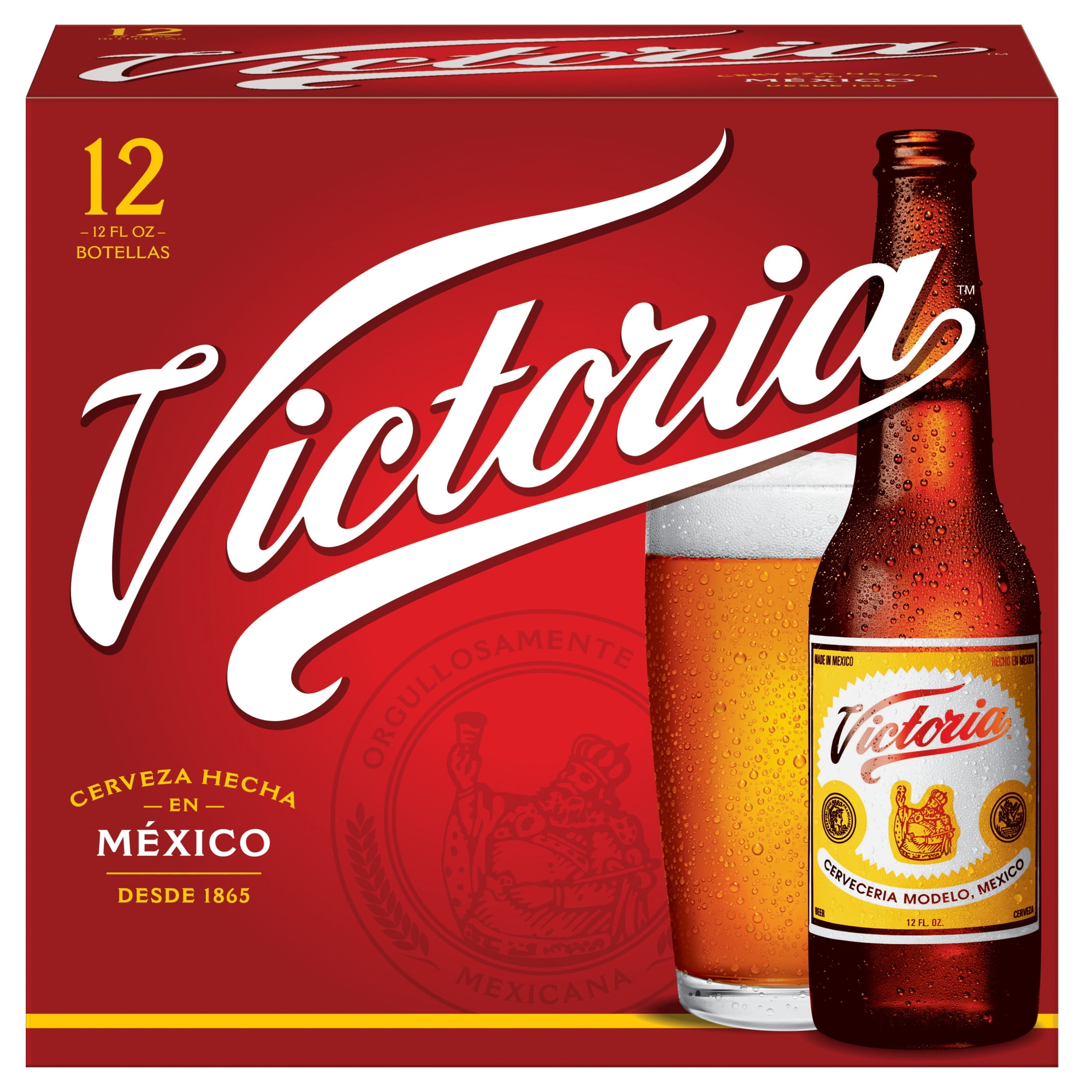 Victoria Amber Lager Mexican Beer, 12 pack 12 fl. oz. Bottles, 4.0% ABV