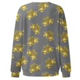 thumbnail image 5 of Bmisegm T-Shirt à Manches Longues pour Femmes, Imprimé, Décontracté, Gris S, 5 of 5